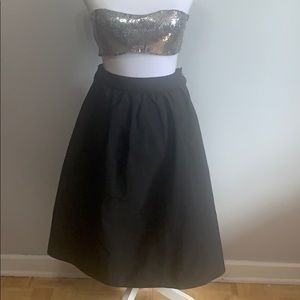 Reversible Zara black skater skirt. New